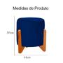 Imagem de Puff Decorativo Jade Suede Azul Marinho - Belliv Decor