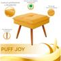 Imagem de Puff Decorativo Joy Veludo Amarelo Speciale Home