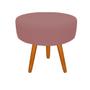 Imagem de Puff Decorativo Lavinia Suede Pes Castanho - SSX Multicoisas