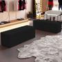 Imagem de Puff Decorativo Living Sala de Estar 160 cm Roma W01 Suede Preto -Lyam