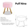 Imagem de Puff Decorativo Nina Platinum Decor Rosa