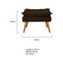 Imagem de Puff Decorativo Opala Pés Palito Sala de Espera Recepção Suede Marrom