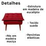 Imagem de Puff Decorativo Opala Vermelho Pés Palito