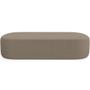 Imagem de Puff Decorativo Orgânico Para Living Quarto 140cm Doha W01 Bouclê Bege - Lyam Decor