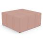 Imagem de Puff Decorativo Para Sala de Estar Quadrado Milano 90x90cm W01 Linho Rosê - Lyam Decor