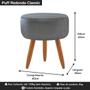 Imagem de Puff Decorativo Para Sala de Estar Redondo Classic Suede Diversas Cores