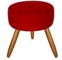 Imagem de Puff Decorativo Redondo - Suede Vermelho