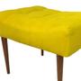 Imagem de Puff Decorativo Requinte Capitonê Suede Amarelo - D'Rossi