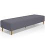Imagem de Puff Decorativo Sala de Estar Bali W01 Pés Palito 190x60cm Suede Cinza - Lyam Decor