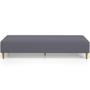 Imagem de Puff Decorativo Sala de Estar Bali W01 Pés Palito 190x60cm Suede Cinza - Lyam Decor