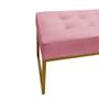 Imagem de Puff Decorativos Para Sala e Quarto Paris Sued Rose Base Dourado Speciale Home