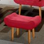 Imagem de Puff Diamond Platinum Decor Suede Vermelho