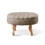 Imagem de Puff Elizabeth Estilo Clássico Chesterfield Linho