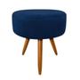 Imagem de Puff helena suede azul marinho - tf decor