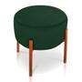 Imagem de Puff Iron Suede Verde Base Metálica Cobre - Drossi
