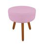 Imagem de Puff Laura Decorativo Pés Palito Suede Rosa Bebê - D'Classe Decor