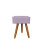 Imagem de Puff Malu Decorativo Pés Palito Suede Rosa Bebê - D'Classe Decor