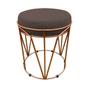 Imagem de Puff Multiuso com Mesa Babu 2 em 1 Suede Base Cobre D'Rossi