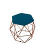 Imagem de Puff Onix Suede Hexagonal Aramado Bronze