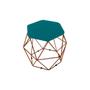 Imagem de Puff Onix Suede Hexagonal Aramado Bronze