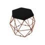 Imagem de Puff Onix Suede Hexagonal Aramado Bronze