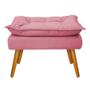 Imagem de Puff Opala Palito Mel Quarto Decor Recepção Suede Rosa Bebê