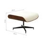 Imagem de Puff Ottoman Charles Eames Branco