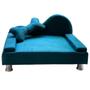 Imagem de Puff Pet Cama Estofada com Almofada Para Cachorro Amora E01 Suede Verde - Inoviza