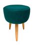 Imagem de Puff Puf Banqueta Suede Verde - Pés Palito