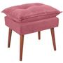 Imagem de Puff Puf Opall Pes Palito 55x40cm Suede Rosa Escuro MPassos