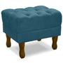 Imagem de Puff Puf Retro Capitone 52x44cm Suede Azul Turquesa MPassos