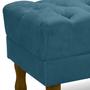 Imagem de Puff Puf Retro Capitone 52x44cm Suede Azul Turquesa MPassos