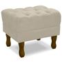 Imagem de Puff Puf Retro Capitone 52x44cm Suede Bege MPassos