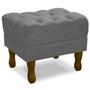 Imagem de Puff Puf Retro Capitone 52x44cm Suede Cinza Claro MPassos