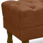 Imagem de Puff Puf Retro Capitone 52x44cm Suede Terra Cota MPassos
