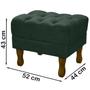Imagem de Puff Puf Retro Capitone 52x44cm Suede Verde MPassos