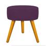 Imagem de Puff Pufe Pufinho Sofia Decorativo Redondo Pés Palito Suede Roxo para Consultório Sala de Estar Recepção Quarto - AM Decor