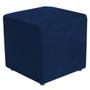 Imagem de Puff Quadrado Decorativo L02 Suede Azul Marinho - Lyam Decor