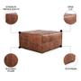 Imagem de Puff Quadrado Decorativo Sala de Estar Living Lira L07 Couro Camel - Mpozenato