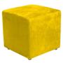 Imagem de Puff Quadrado Decorativo Suede Amarelo - Lyam Decor