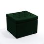 Imagem de Puff Quasar / com Capitonê / N-026 Veludo Verde 