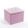 Imagem de Puff Quasar / com Capitonê / Z-021 Sued Rosa Bebê 