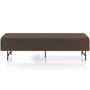 Imagem de Puff Recamier Decorativo com Pés Industrial 160cm Novara P05 Veludo Marrom - Lyam Decor
