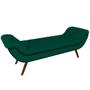 Imagem de Puff Recamier Decorativo com Tachas 140 cm Santorini P05 Veludo Verde - Lyam Decor