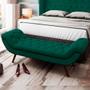 Imagem de Puff Recamier Decorativo com Tachas 140 cm Santorini P05 Veludo Verde - Lyam Decor