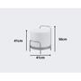 Imagem de Puff Redondo em Linho50cm com Base Bacci