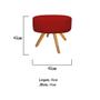 Imagem de Puff Sofia Base Giratória de Madeira Suede Vermelho - DAMAFFÊ MÓVEIS
