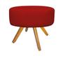 Imagem de Puff Sofia Base Giratória de Madeira Suede Vermelho - DAMAFFÊ MÓVEIS