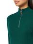 Imagem de Pulôver Tommy Hilfiger Feminino com 1/4 de Zíper e Gola Simulada - Cor Floresta