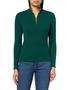 Imagem de Pulôver Tommy Hilfiger Feminino com 1/4 de Zíper e Gola Simulada - Cor Floresta